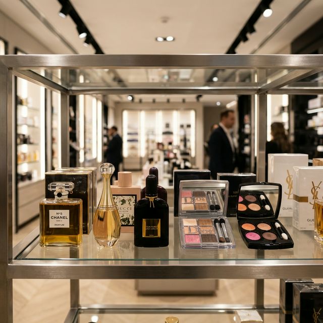 Showroom e estoque de produtos na indústria atacadista da beleza